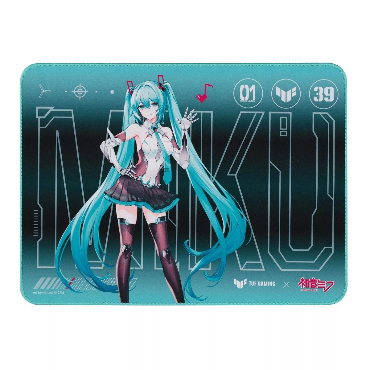 TUF Gaming x Hatsune Miku Headset - USB Type-A + TUF Gaming x Hatsune Miku Mouse - Tri-mode + Mouse Pad - 260 x 360 mm + Keyboard - 97-key