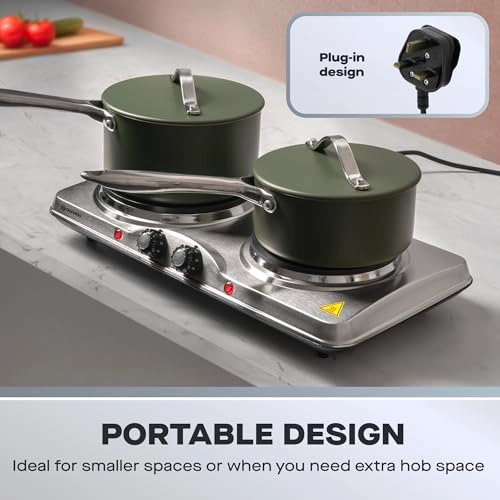 Dual Hot Plate - Stainless Steel 2500W