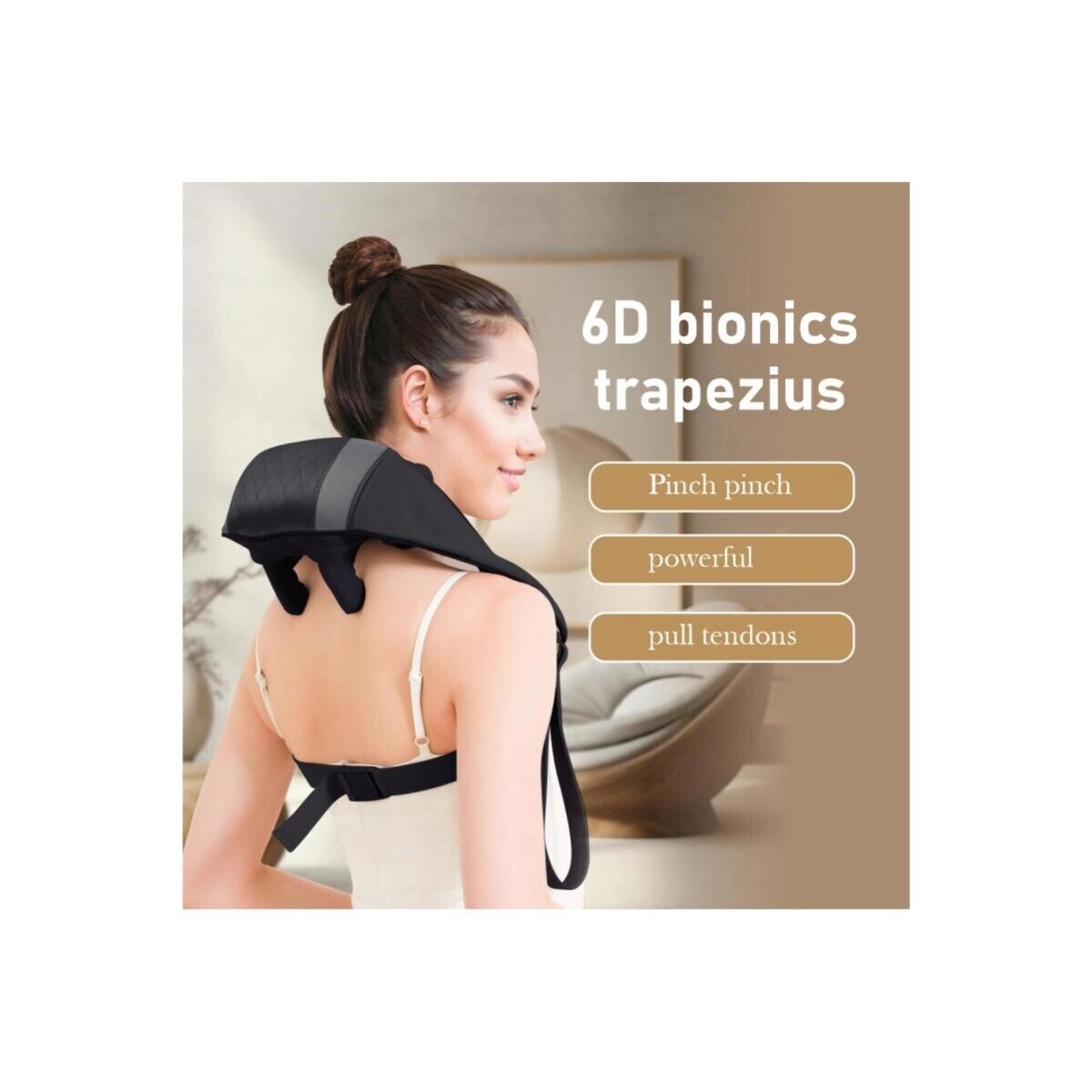 Heated Hand-Shaped Portable Rechargeable Massager - Neck Back Leg Shoulder