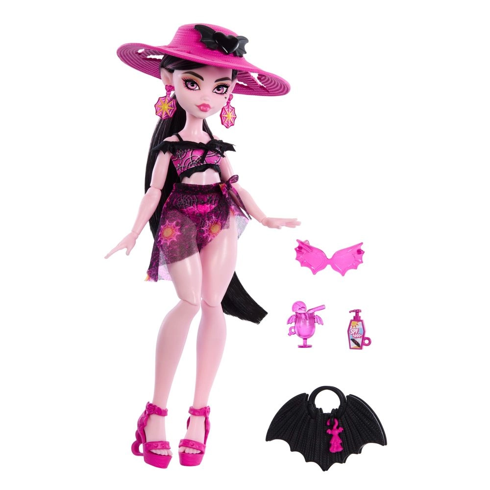 Mattel Draculaura Fashion Doll - Scare-Adise Island Swimsuit & Accessories Ages 4+
