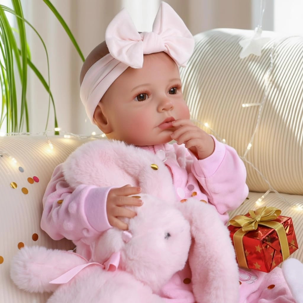 BABESIDE Reborn Baby Doll - 20 Inch Vinyl Cloth Body Black Ages 3+