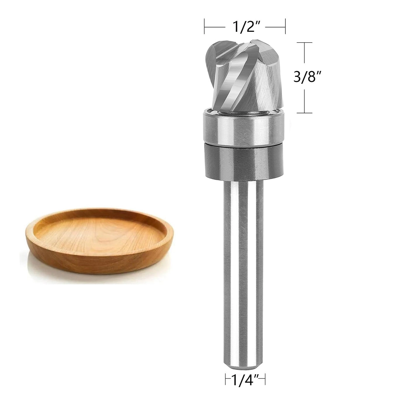 Bowl and Tray Router Bit - 1/2" 1/4"
