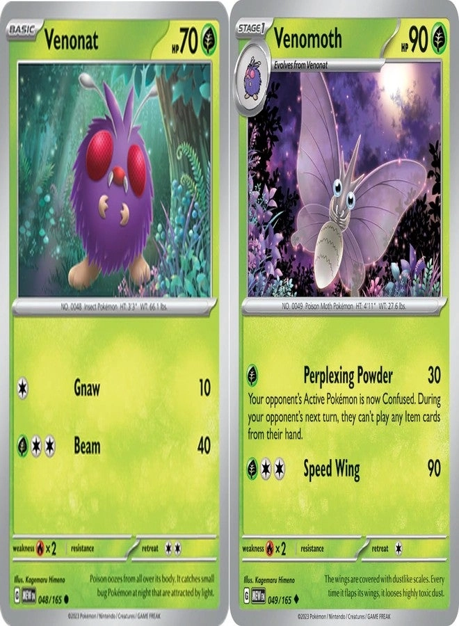 Pokémon Venomoth 049/165 + Venonat
