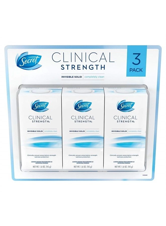 Secret Clinical Strength Invisible Solid Antiperspirant And Deodorant - Free And Sensitive 45 g