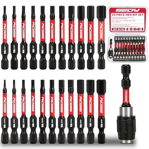 SEDY Hex Head Allen Wrench Drill Bit Set - 23Piece