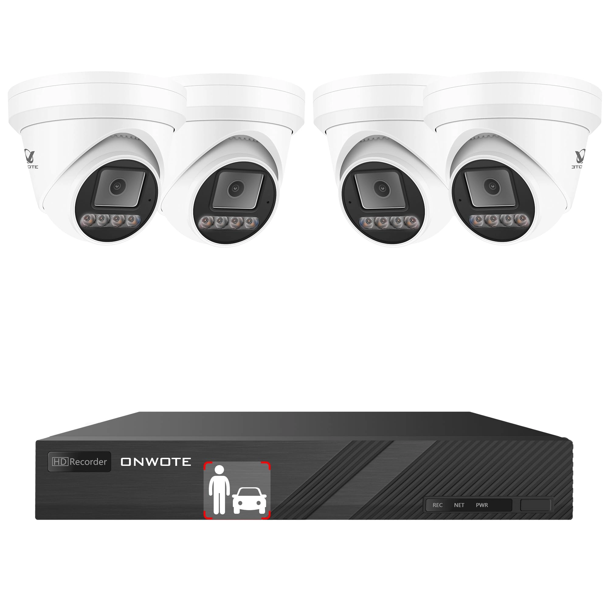 Smart Dual Light 4K PoE IP Security Camera System - 4 8CH 4K