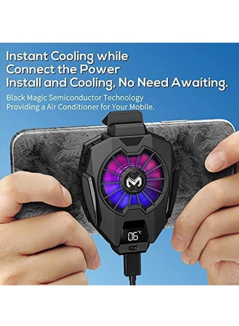 Phone Cooler - Dual Semi-Conductor Cooling Chips Digital Display Universal 6-8 cm