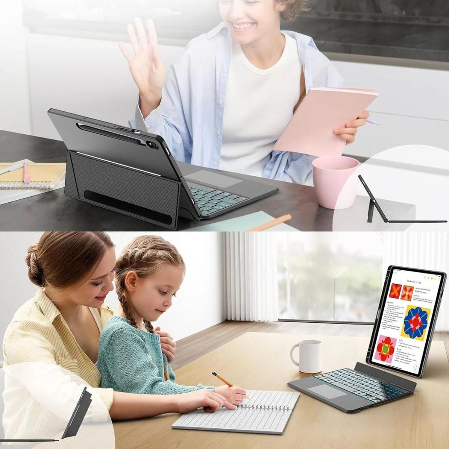 Keyboard Case with Trackpad and Backlit Keys for Samsung Galaxy Tab S9