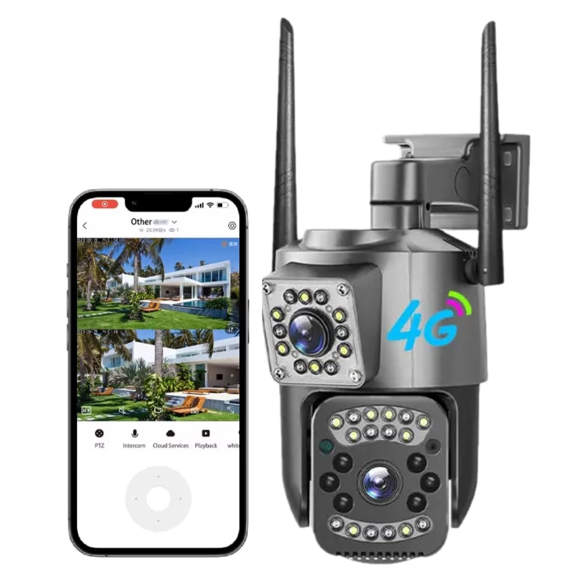 4G sim based cctv camera 10 MP