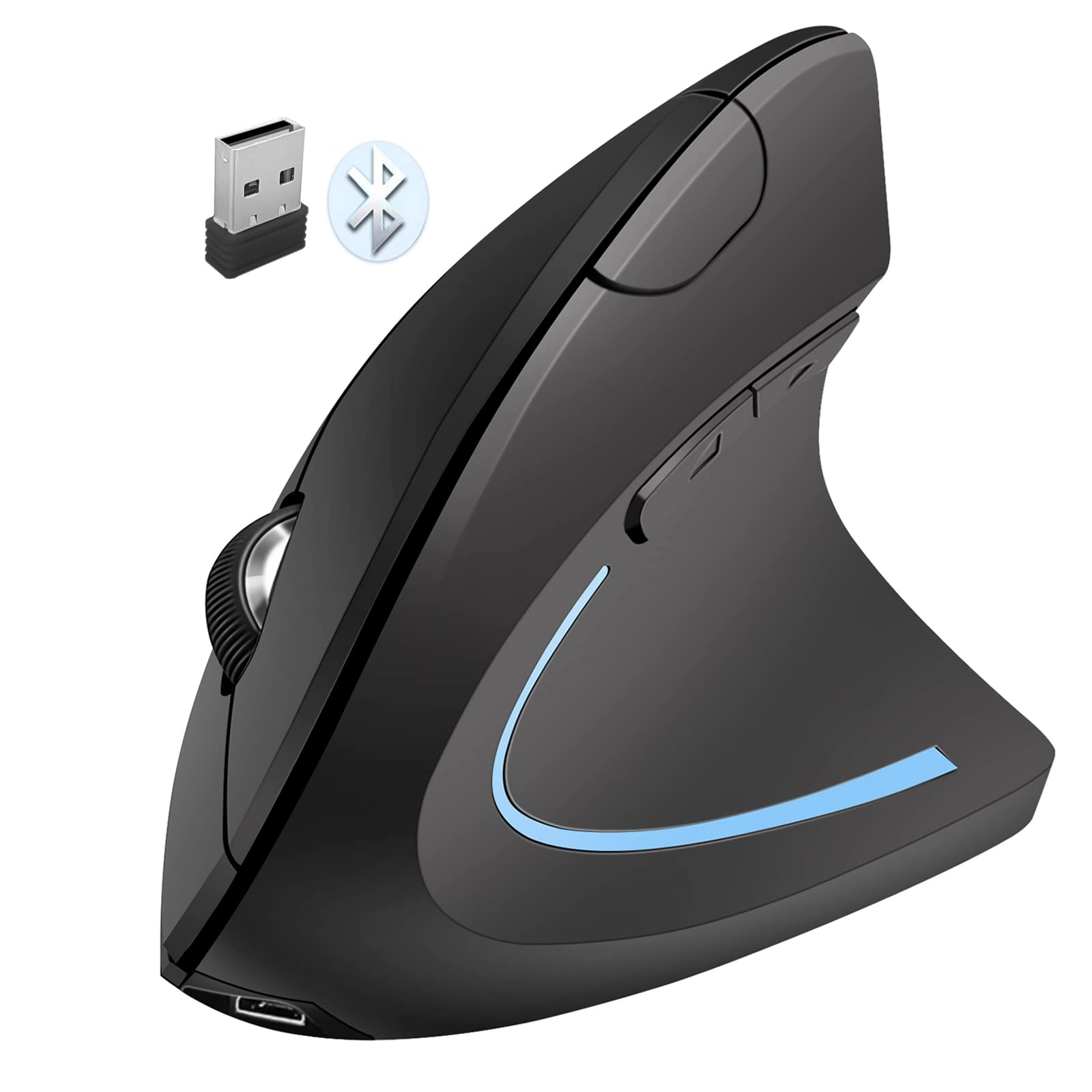 Qxvnm Ergonomic Vertical Mouse - Wireless