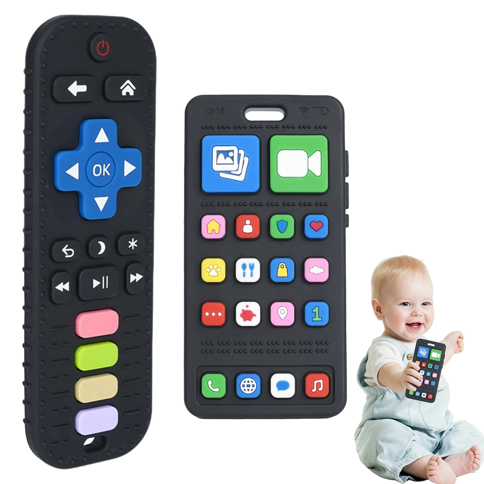 Aolso Remote control - Silicone 16.5*5.5*1.1cm + Mobile phone - 12*6*1.1cm