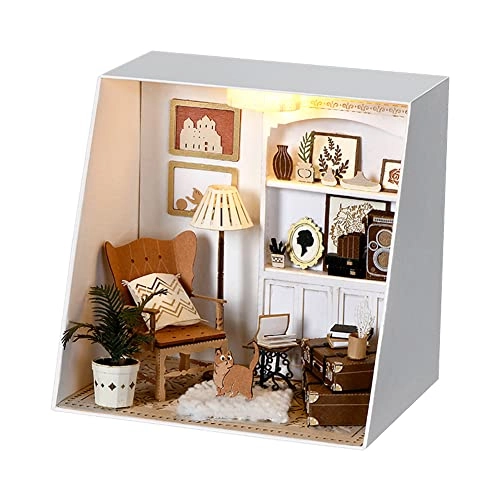 Miniature Wooden Dollhouse Furniture Kit - Creative Room 1:24