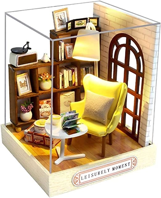 Miniature Wooden Dollhouse Furniture Kit - Creative Room 1:24