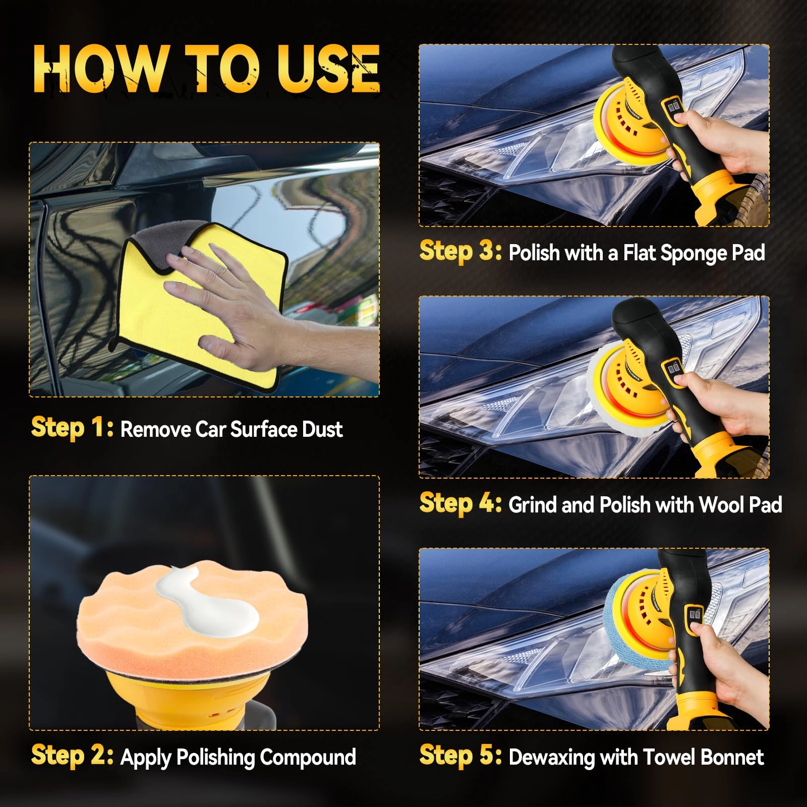 Car Buffer Polisher - 6 Inch