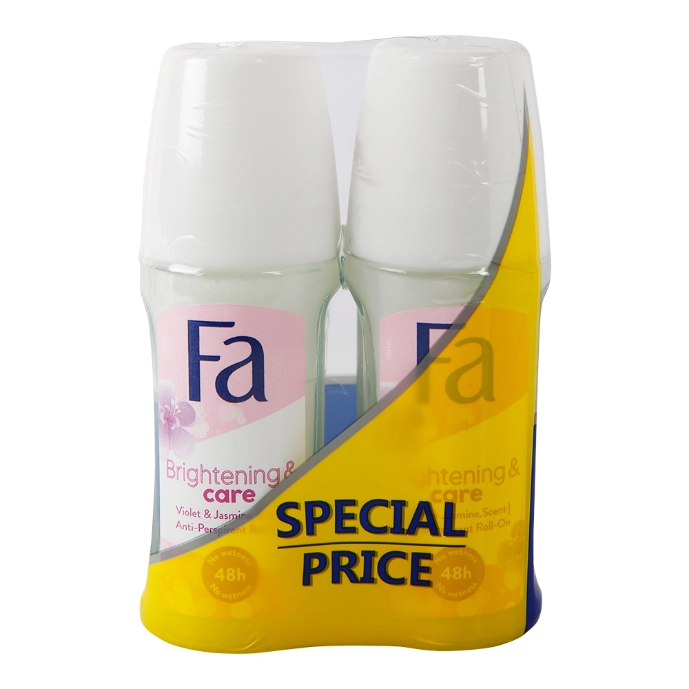 Fa Brightening & Care Anti Per Spirant Deodorant Roll On - 2 x 50 ml