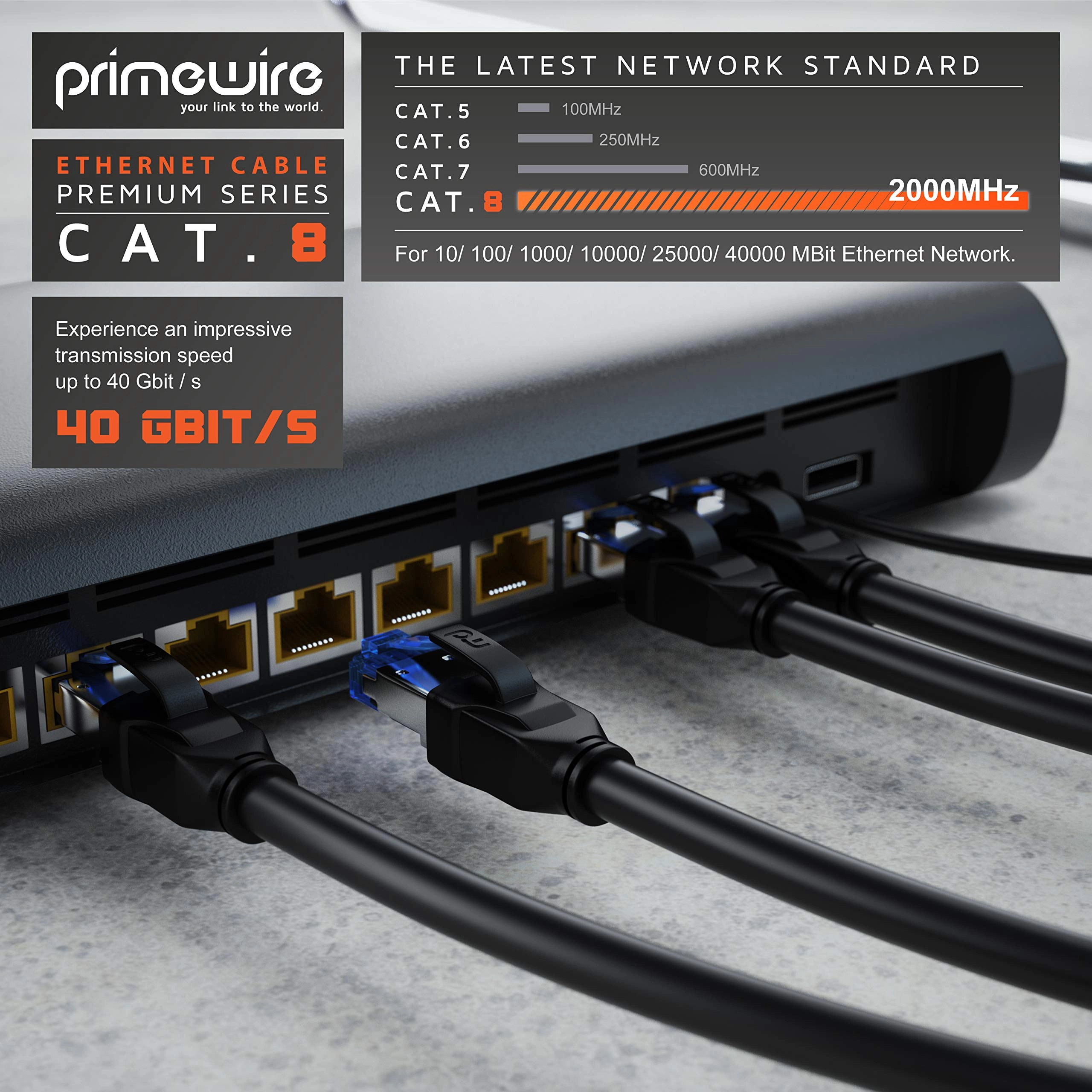 Cat 8 Ethernet Cable - 3M