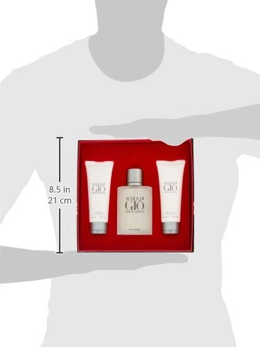 Acqua Di Gio Eau De Toilette - 3.4 oz + Acqua Di Gio All Over Body Shampoo - 2.5 oz + Acqua Di Gio Aftershave Balm - 2.5 oz