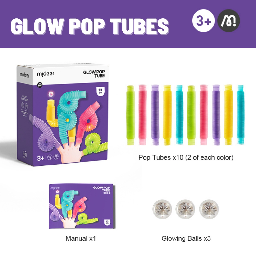 Glow Pop Tubes - 3 +