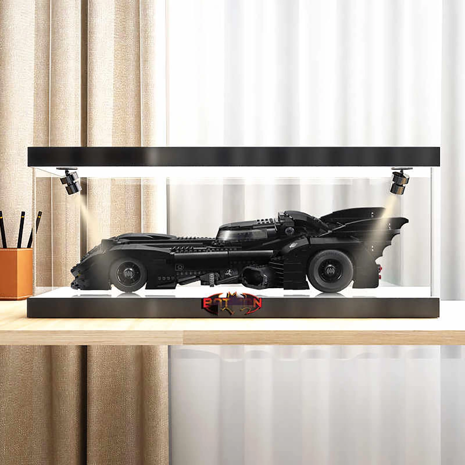 Acrylic Display Case - 42 x 40 x 34 cm Ceiling light + background