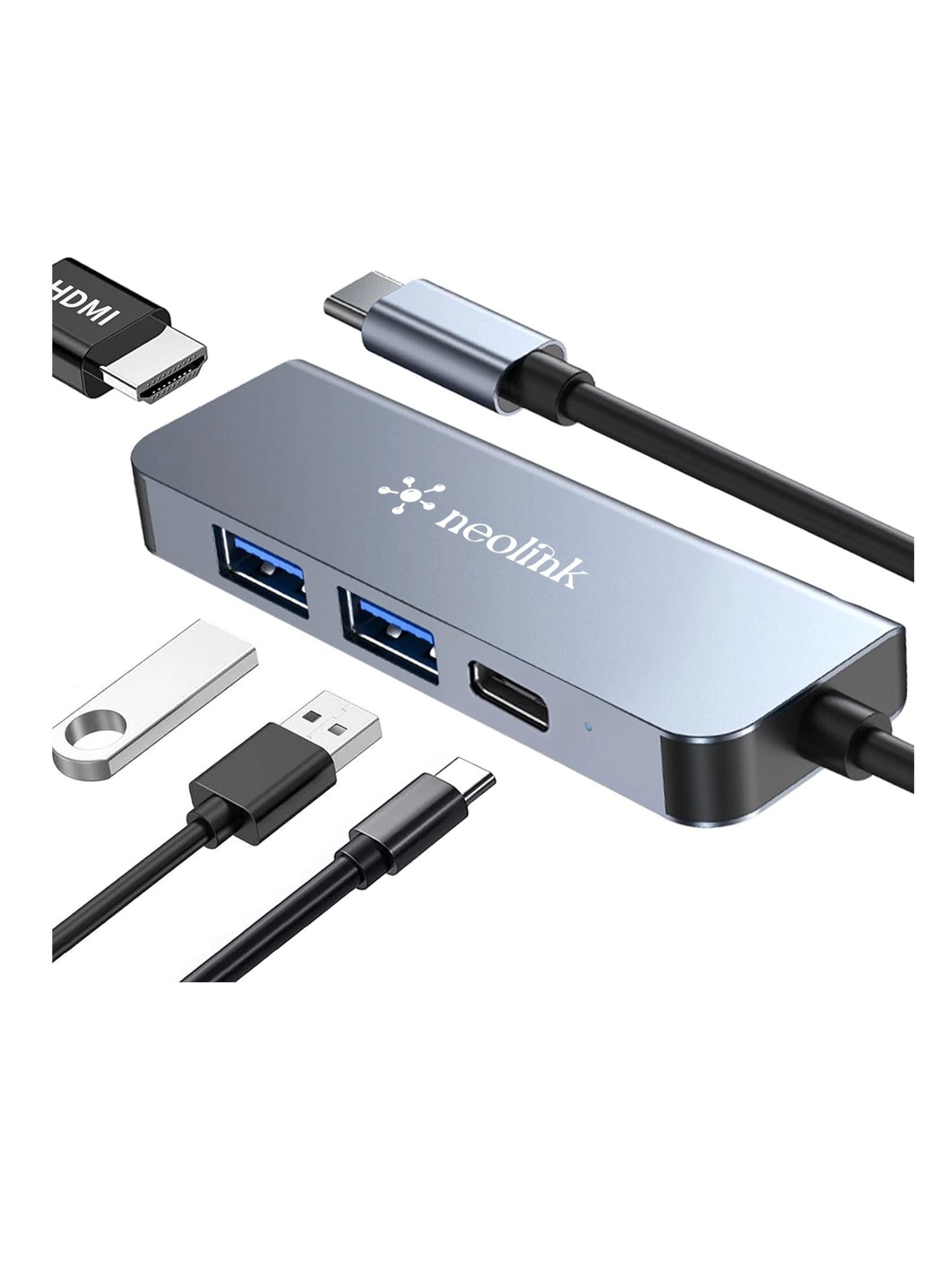 USB C Hub - 100W PD 4K@30Hz