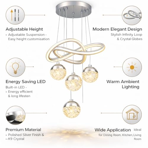 Infinity Ring Chandelier - Dimmable
