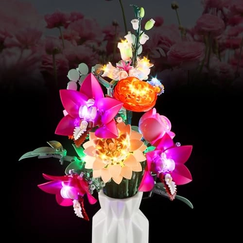 Light Kit for LEGO Pretty Pink Flower Bouquet 10342 - Plastic