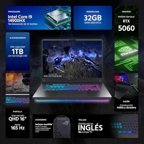 ROG Strix G16 RGSG16I-5060Ci9321TM - 16'' Core i9-14900HX 32GB DDR5 1TB SSD