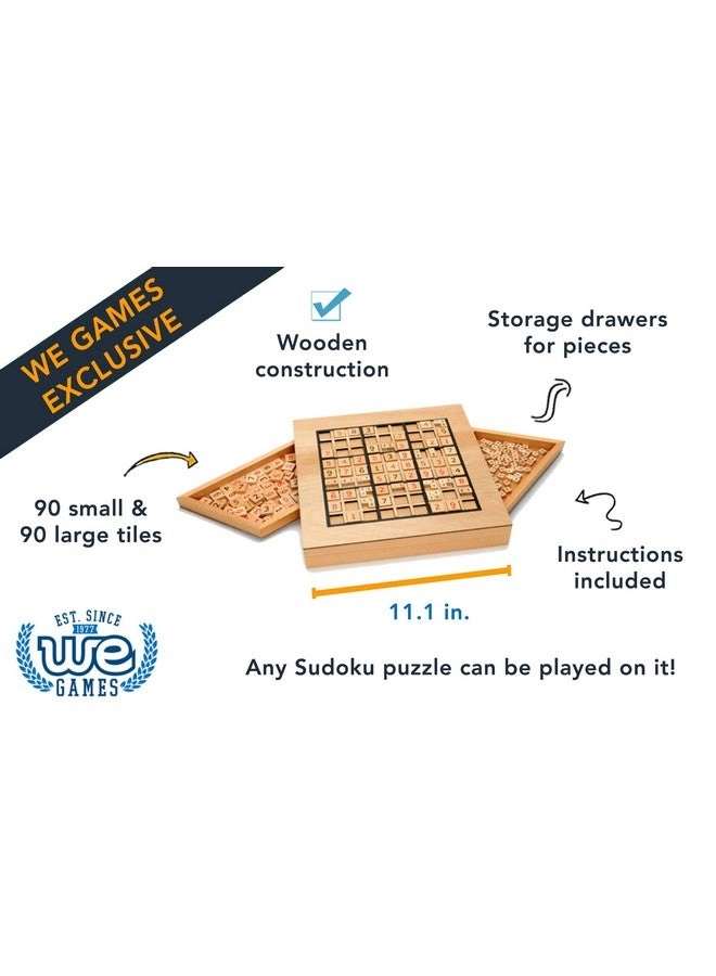 Wooden Sudoku Puzzle Board Game - 11 in Number & Thinking Tiles