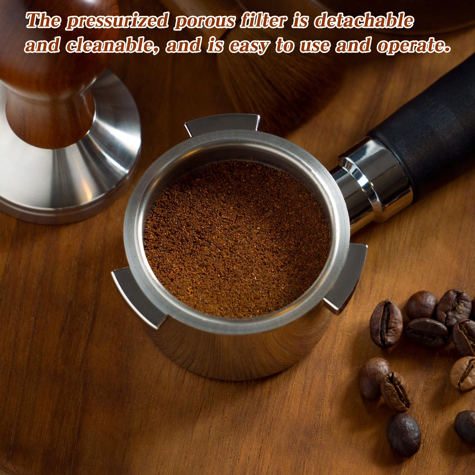 51mm stainless steel coffee filter - 1+2 Cups Capacity