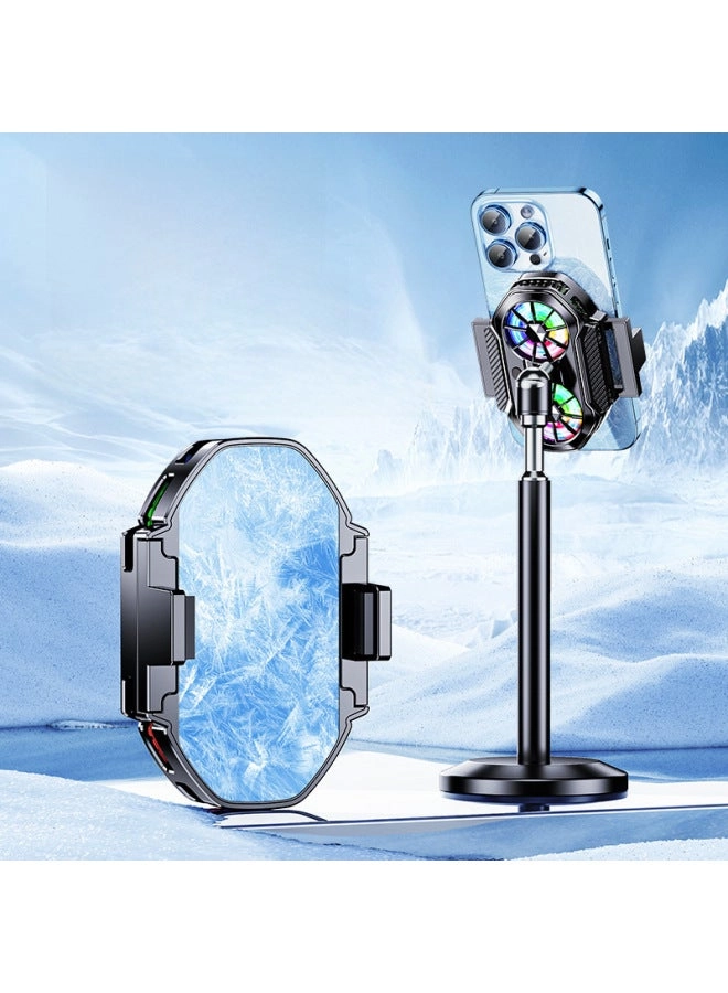FS06 - Dual-fan Semiconductor Mobile Phone Radiator Live Digital Display