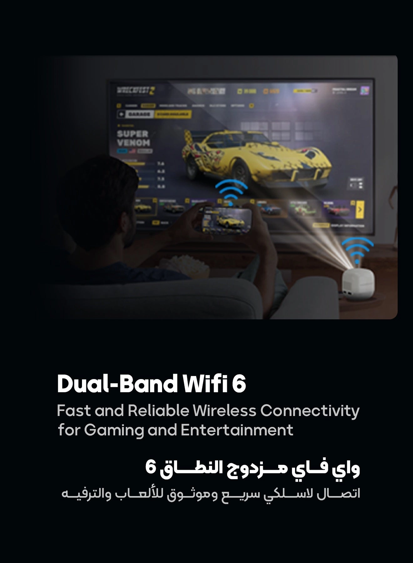 Mini Beam Portable Projector PWMPM2WH 100 ANSI lumens