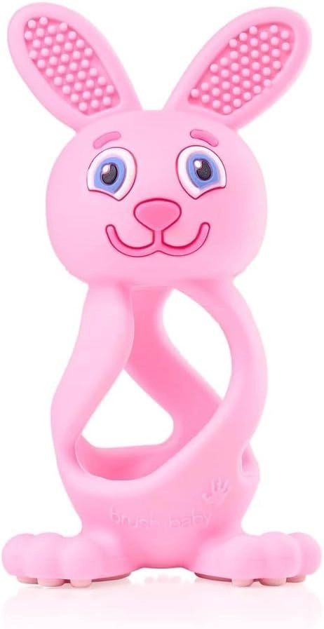 BrushBaby Bobbie Bunny Teether - food-grade silicone