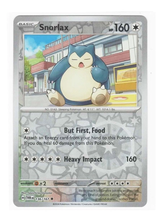 Pokémon Snorlax 136/167 - Twilight Masquerade - Rev Holo