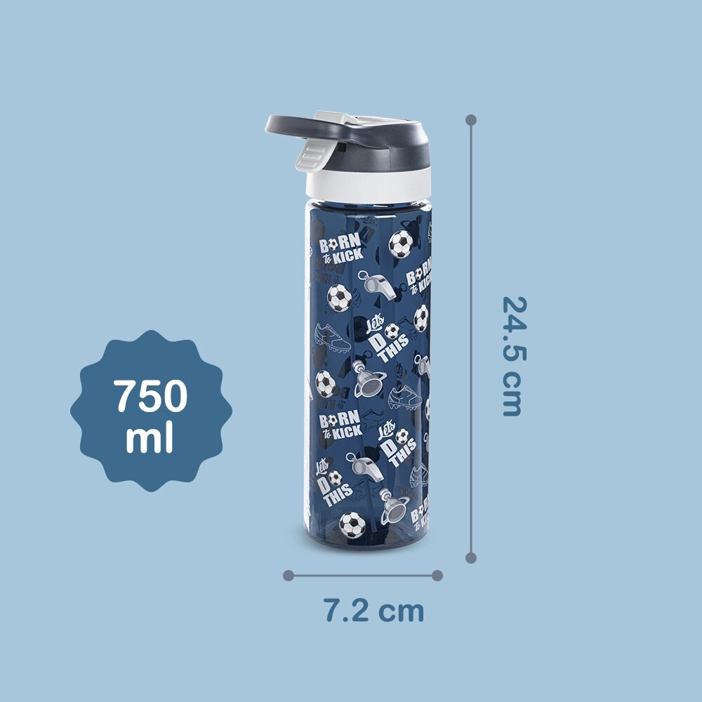 Football Water Bottle Tritan 750 ml - Spray Sipper Lid