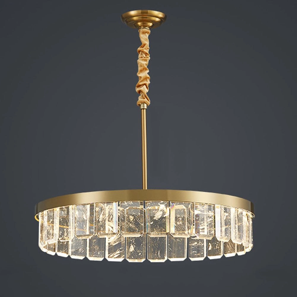 Crystal Chandelier - Golden tricolor light 100*38*30cm