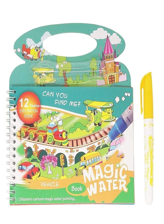 GJSHOP Reusable Magic Water Painting Book - Magic Doodle Pen 1 pcs
