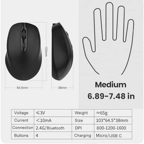 Type-C Rechargeable Mouse - Bluetooth