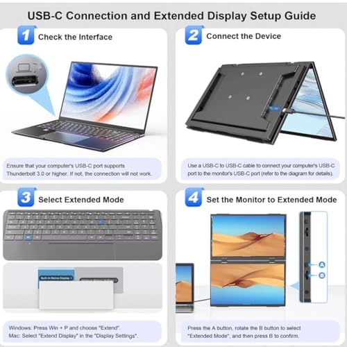 Dual Screen Portable Display - HDR 1080P 14 Inch