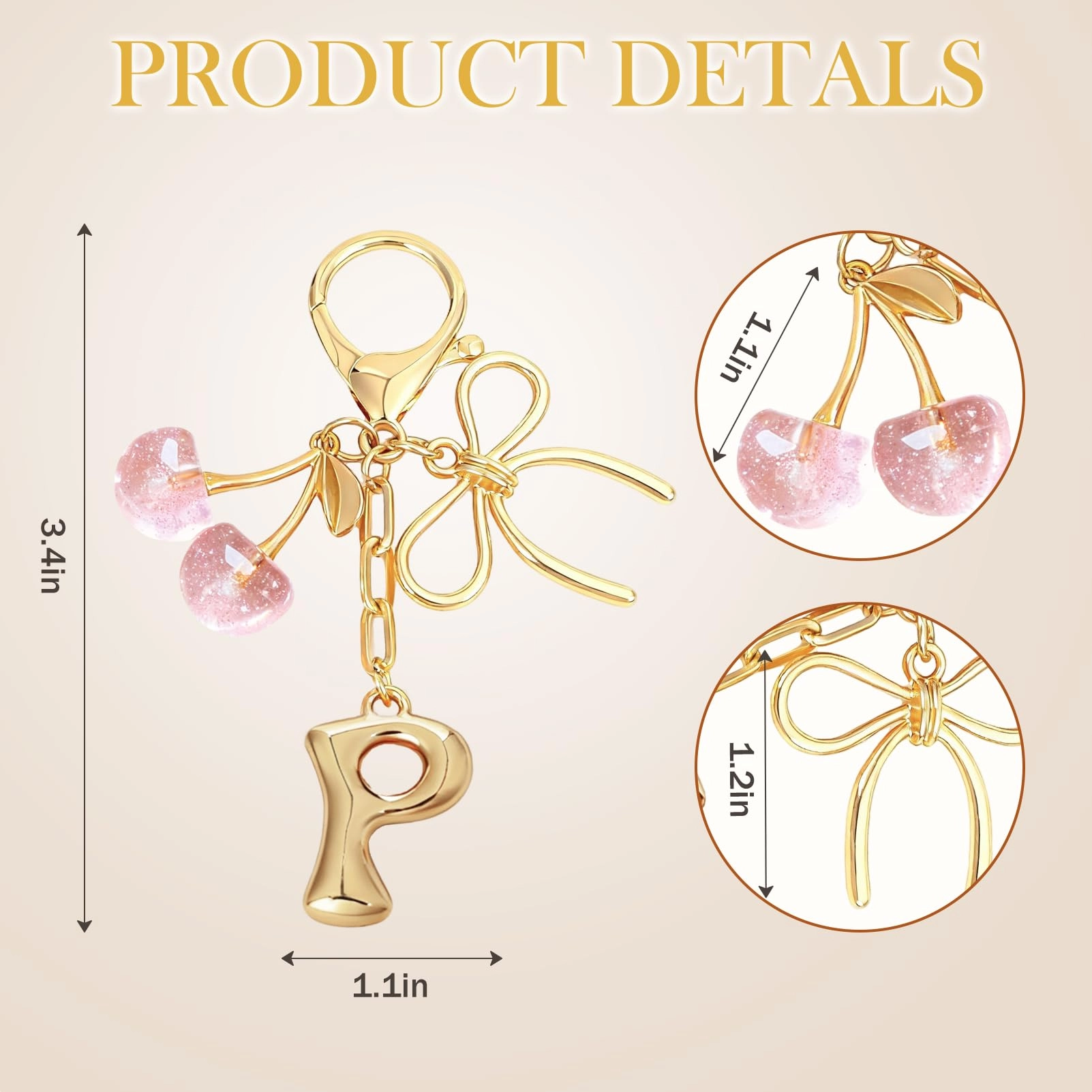 Initial P Keychain - Letter