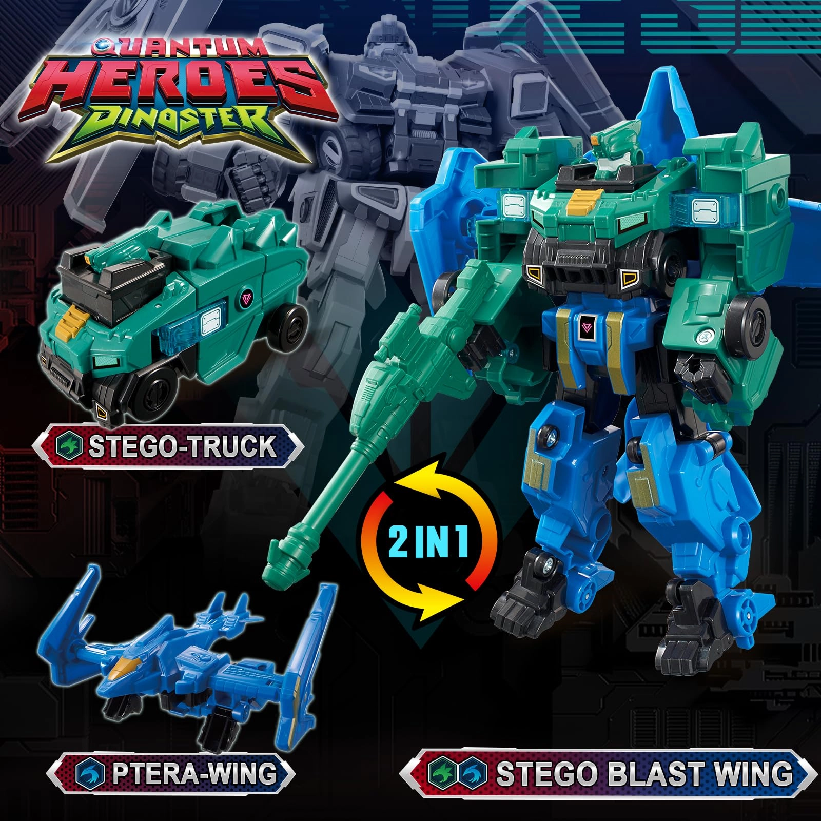 Stego Blast Wing - 6 steps Quantum Heroes Dinoster
