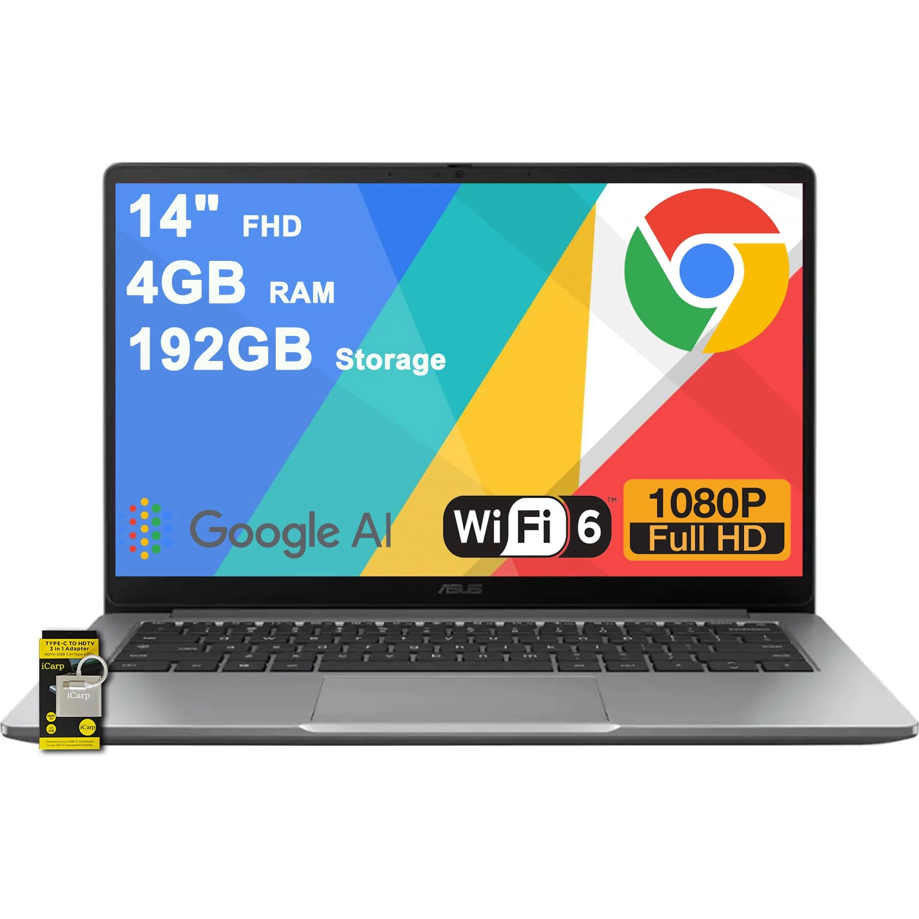 ASUS Chromebook CX14 - 14'' Celeron N4500 4GB DDR4 64GB eMMC