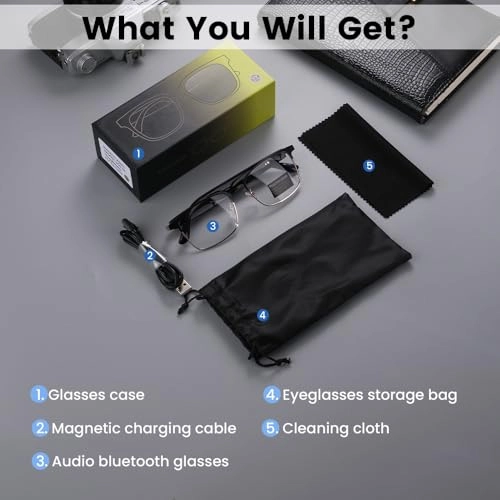 Smart Bluetooth Glasses - Touch Control Voice Control