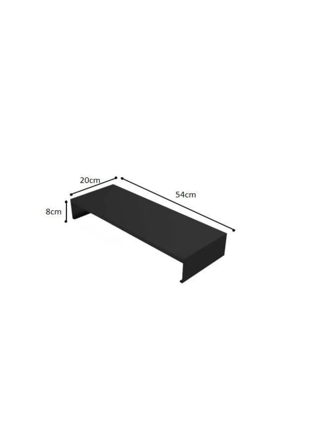 Monitor Stand Riser - Carbon Steel Keyboard Storage Black