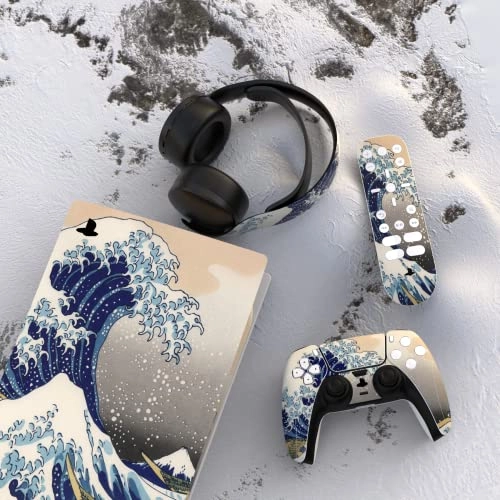 Great Wave Dual Side Full Set Skin Decal - PS5 Digital Edition