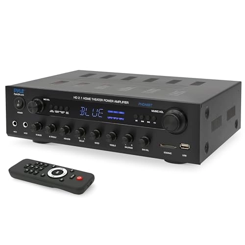 Pyle Stereo Amplifier Receiver - 400W Bluetooth USB/SD