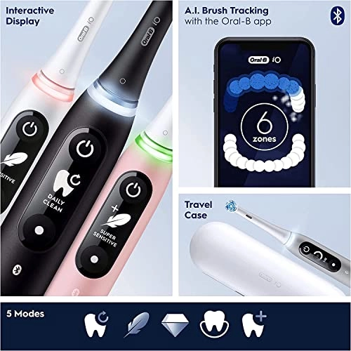 iO6 - 2x 2 Toothbrush Heads 5 Modes