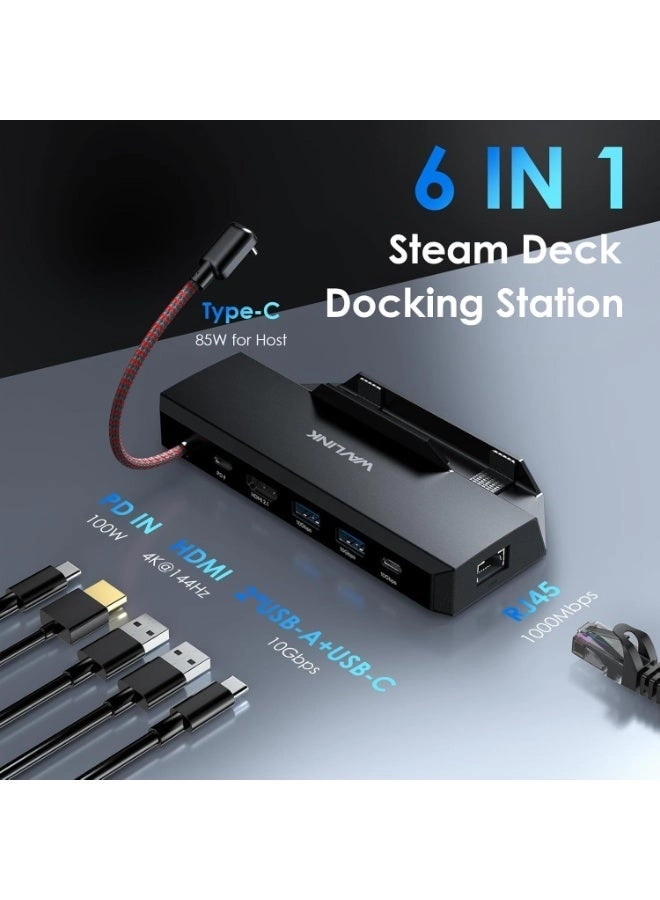 Steam Deck Dock - 4K@144Hz HDMI 2.1 100W PD IN 3x 10G USB 3.2 Gigabit RJ45