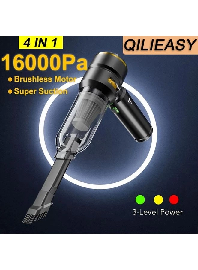 4-in-1 Wireless Handheld Vacuum Cleaner - 2000mAh