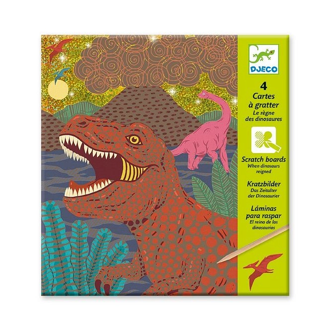 DJECO Dinosaurs Reigned Scratch Cards - 7+ years