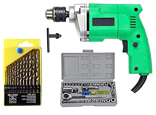 10mm Impact Drill Machine - 350 Watt-hours + 40PC Toolkit